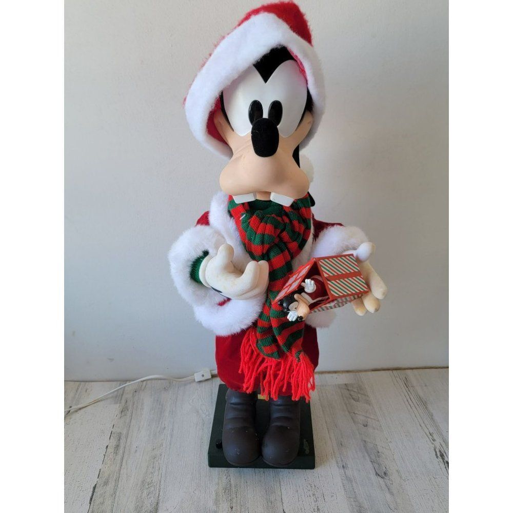 Telco 1994 animated‎ goofy Jack in Box Xmas decor santa